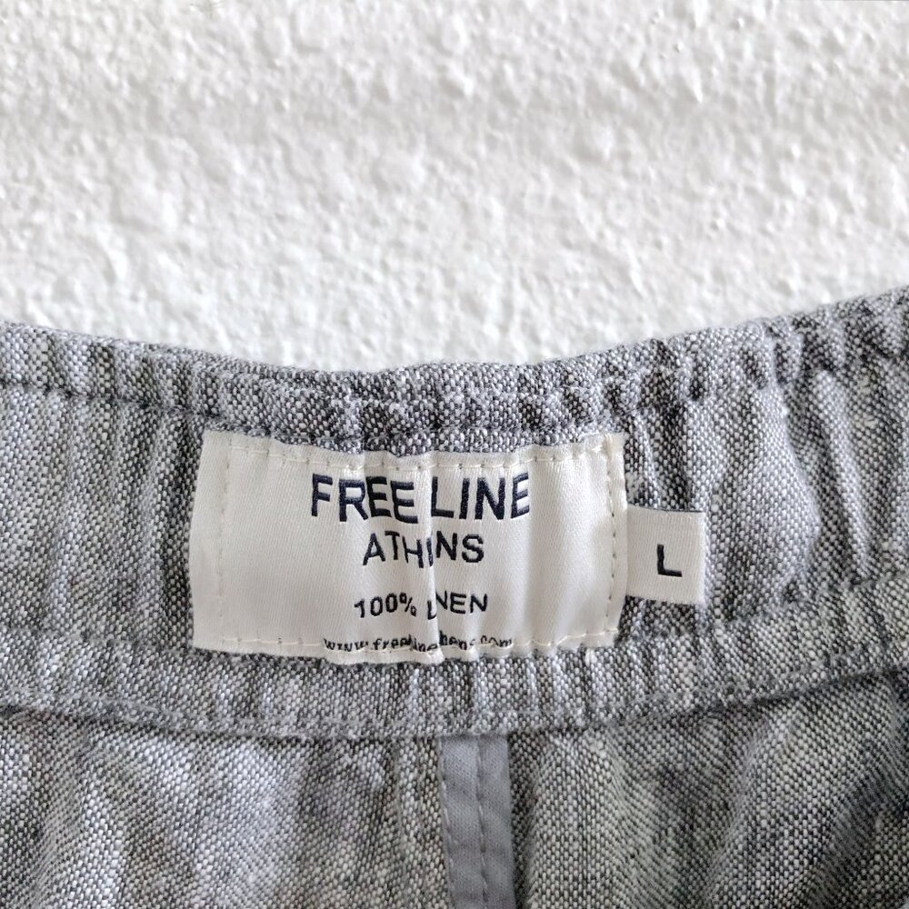 FREELINE 100% Linen Elastic Waist Pants Size Large - Picture 6 of 7